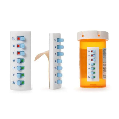 .Reusable Medication Tracker & Color-Coded Reminder System Pill Organizer Attach To Vitamin Bottles Medication Schedule Tracker