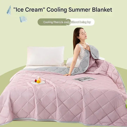 Summer Cooling Blanket for Sleeping Solid Color Breathable Summer Quilt Queen Lightweight