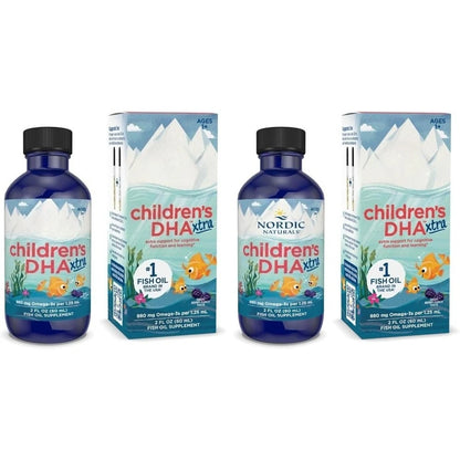 Children’s DHA Xtra Berry Punch 2 oz for Kids 880 mg Total Omega-3s with EPA DHA Cognitive Immune Function Learning 48 Servings