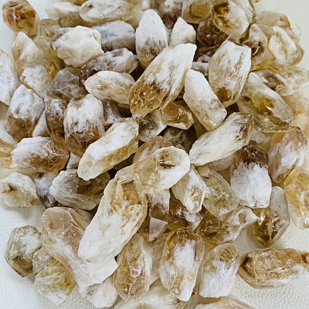 50-200g Natural Brazilian Rough Citrine Cluster Raw Specimen Healing Stone Reiki Rock Ornaments Home Decoration  Gemstone