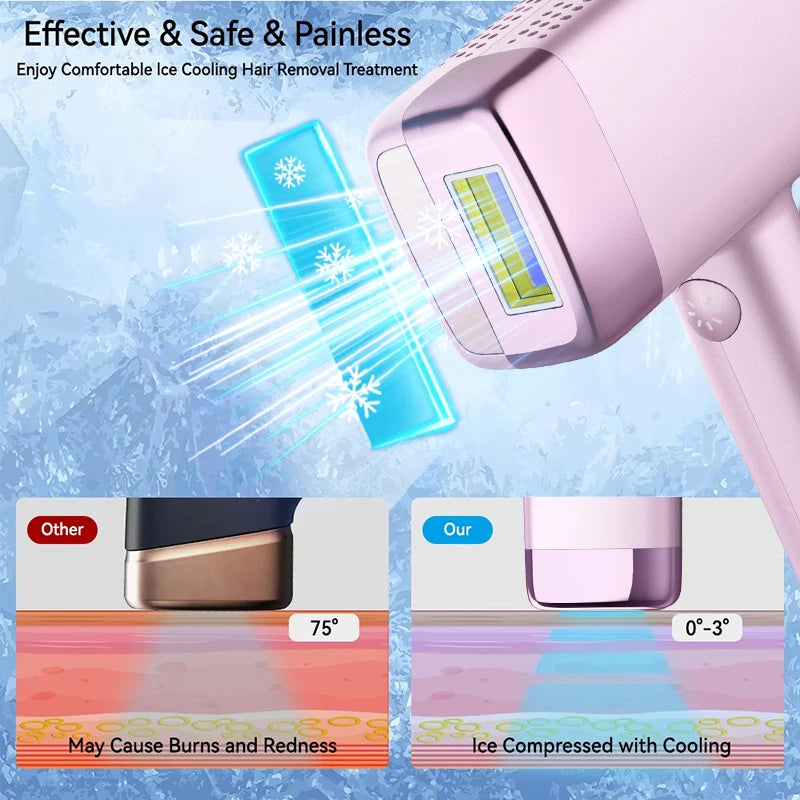 MLAY T14 IPL ICE Cooling IPL Laser Epilator Home Hair Removal Device Replaceable Face Body Bikini