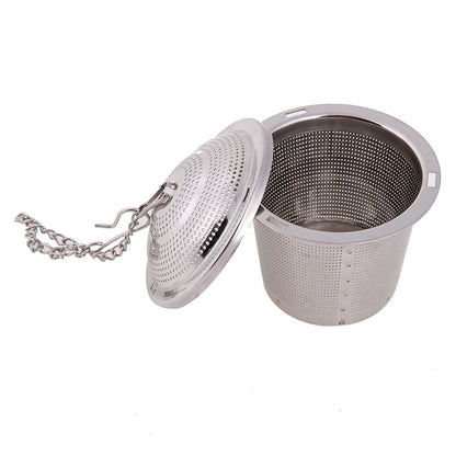 Stainless Steel Tea Infuser Ultra Fine Tea Strainer with Extended Chain Hook Mesh Tea Strainer for Brew Tea Spices & Seasonings