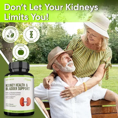 Kidney Health and Bladder Support - Boosts Energy,Supports The Immune System,Cleanses The Kidneys & Bladder - 120 Capsules ﻿