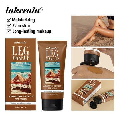 100ml Leg Foundation Long Lasting Waterproof Brighten Skin Tone Sweat-proof Leg Highlights Cream Cover Blemishes Natural Makeup