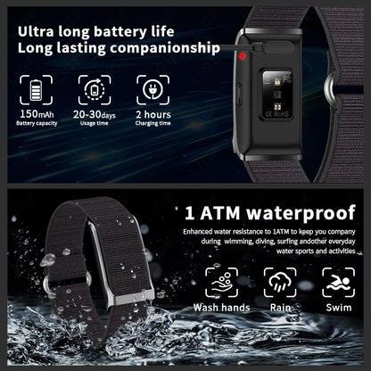 LIGE No Screen Smart Watch Men's Sports Outdoors Fitness Heart Rate Monitor 1ATM Waterproof New Smartwatch For