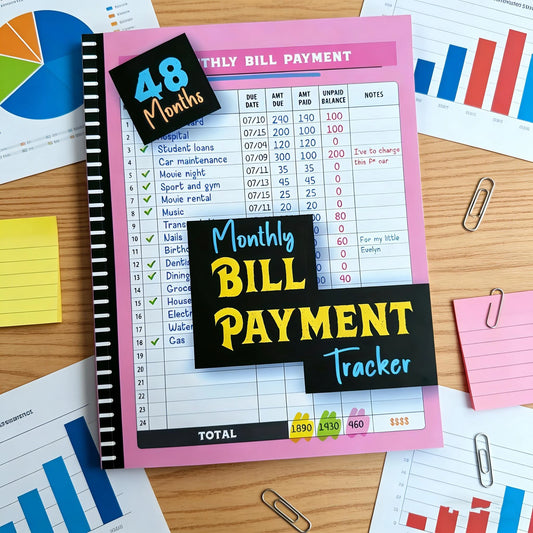 4-Year Monthly Bill Payment Tracker Notebook 960 Records Budget Planner Expense Journal for Home And Office