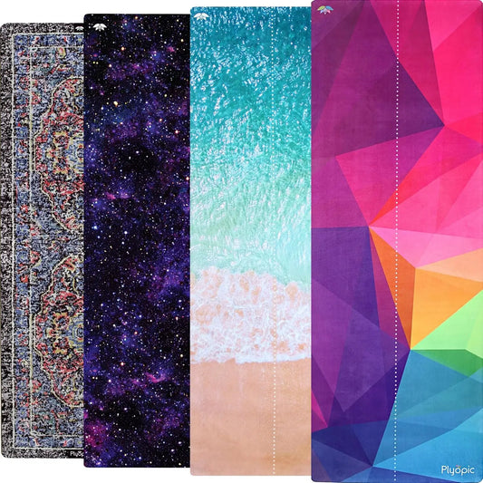 All-In-One Yoga Mat with Sweat-Grip, Ideal for Hot Yoga, Pilates & Workouts, Eco-Friendly Natural Rubber